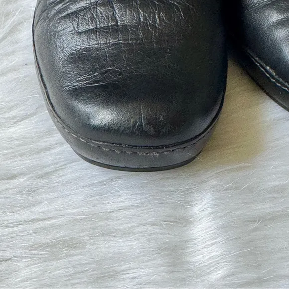 Clarks Artisan Mika Beth Ruched Detail Black Leather Zip Ankle Boots Size 7