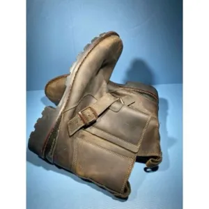 Clarks Chilton Ankle Boots Mens Sz 13 M Brown Leather Side Zip 82173 Buckle