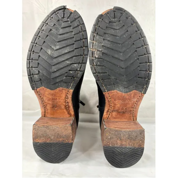 CLARKS Clarkdale Jax Boots Black Leather size 9
