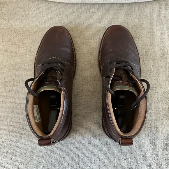 Clarks Edgewick Mid Men's Casual Leather Boots Brown Men’s Size 8
