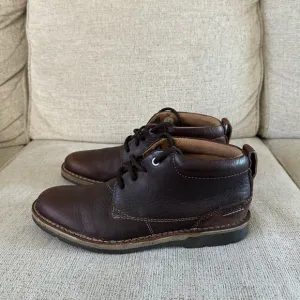 Clarks Edgewick Mid Men's Casual Leather Boots Brown Men’s Size 8