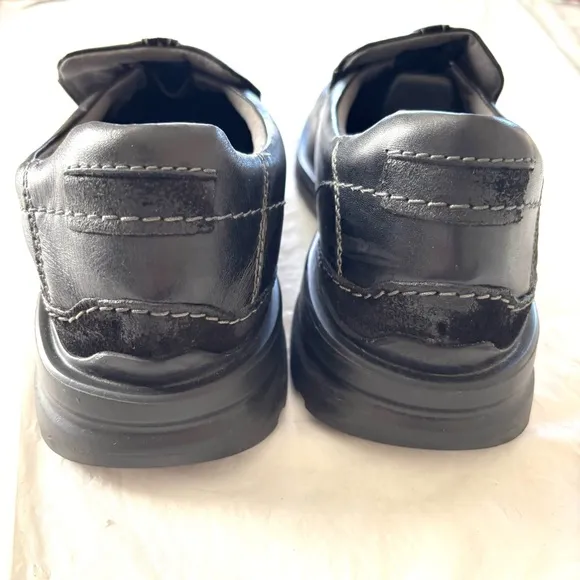 Clarks Gessler Step Black Leather Loafers Extreme comfort SZ 11 M NWOT