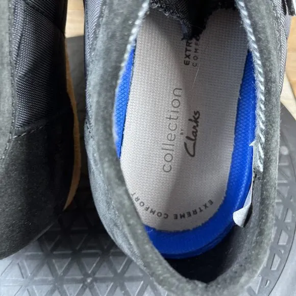Clarks Mens Size US 10.5 Shacre II Step Black Casual Moccasin Shoes Lace Up NEW