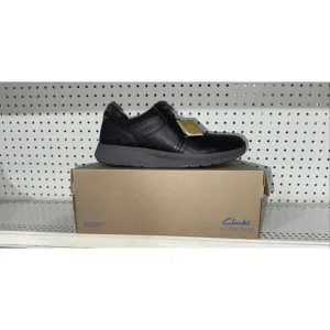 Clarks Motion Trek PT Mens Leather Casual Lace Up Sneakers Shoes Size 10 Black