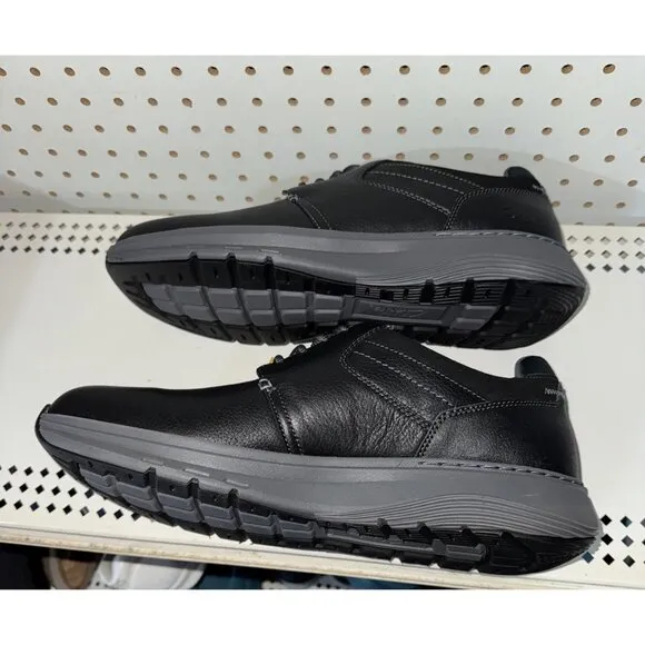 Clarks Motion Trek PT Mens Leather Casual Lace Up Sneakers Shoes Size 10 Black
