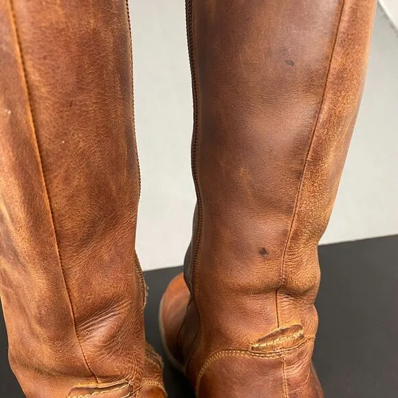 Clarks Orinoco Eave Womens 9.5 Tall Leather Riding Boots Brown Burnished Leather