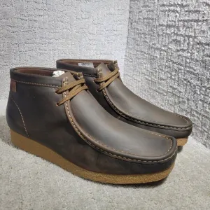Clarks Shacre Men's Size 11.5 US Brown Leather Beeswax Ankle Boots
