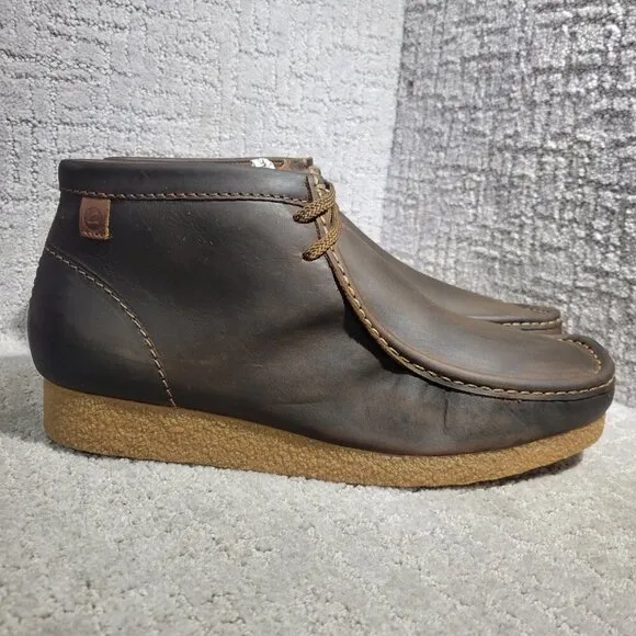 Clarks Shacre Men's Size 11.5 US Brown Leather Beeswax Ankle Boots