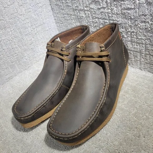 Clarks Shacre Men's Size 11.5 US Brown Leather Beeswax Ankle Boots