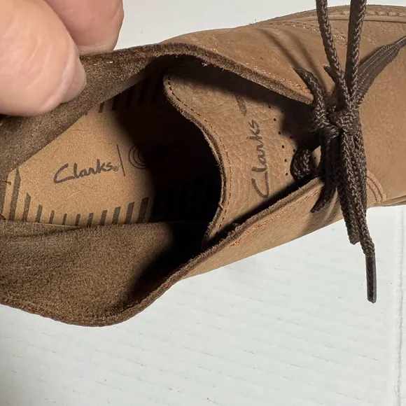 Clarks Tan Chukka Boots with Moccasin Toe and Crepe Sole