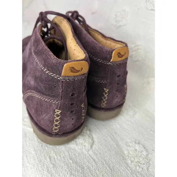 Clarks Unstructured Chukka Ankle Boots Un Astin Purple Suede Leather Women’s 8