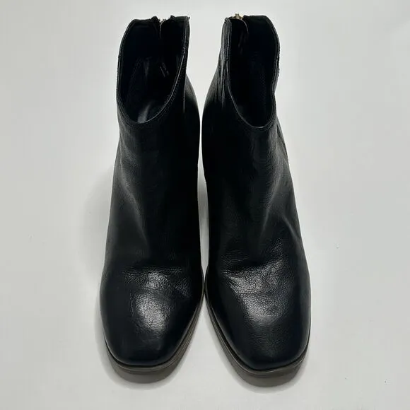 Clarks Women’s Lora Lona Black Leather Ankle Zip Up Boots 9