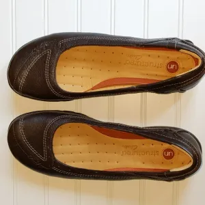 Clarks Women's Size 9M Tige De Cuir UnStructured Slip On Shoes