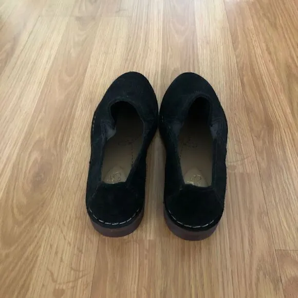 Clarks Somerset Cabaret City Black Suede Loafer Comfort Flat Shoes
