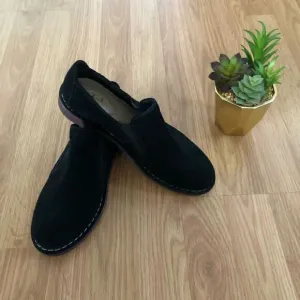 Clarks Somerset Cabaret City Black Suede Loafer Comfort Flat Shoes