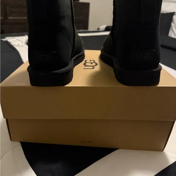 Classic Black Mini UGG Suede Boots