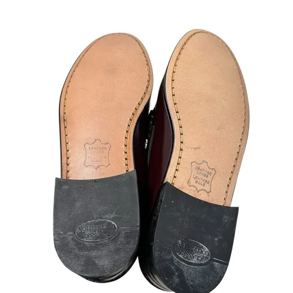 CLASSIC COLLECTION Spain Men's Size 9.5 EE Genuine Leather Penny Loafers Oxblood