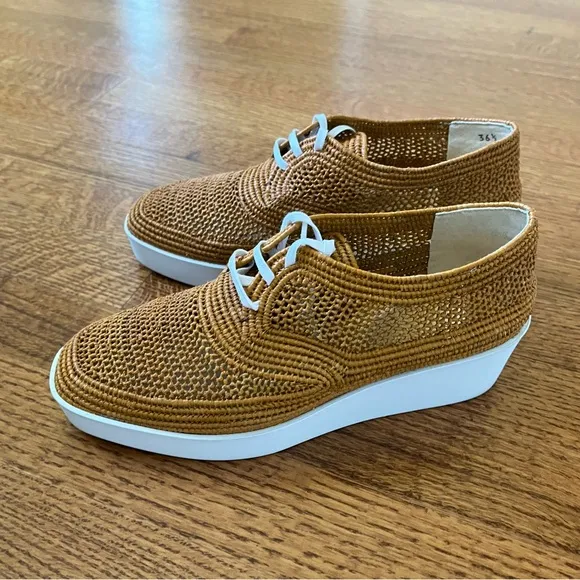 Clergerie Raffia platform shoes