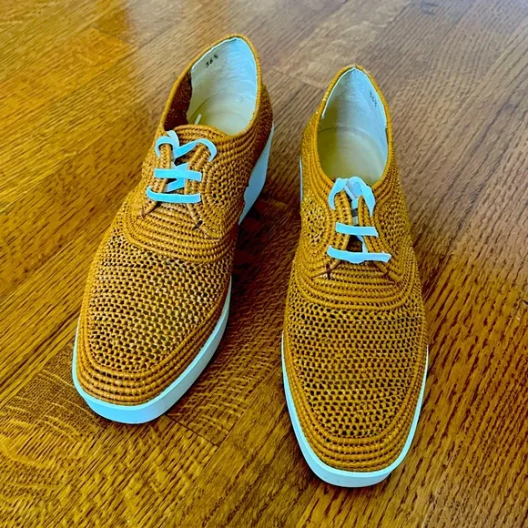 Clergerie Raffia platform shoes