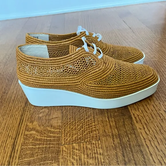 Clergerie Raffia platform shoes