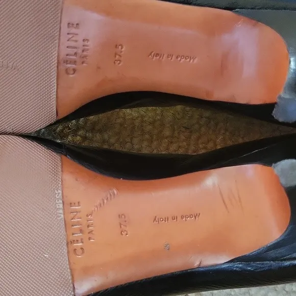 Céline pointy patent ankle boots