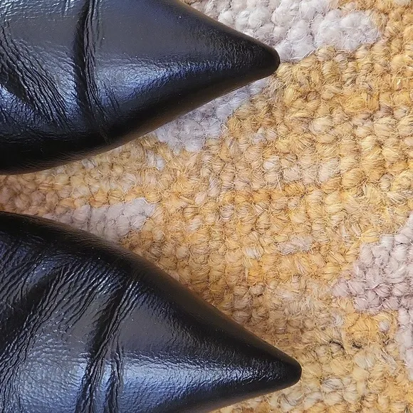 Céline pointy patent ankle boots