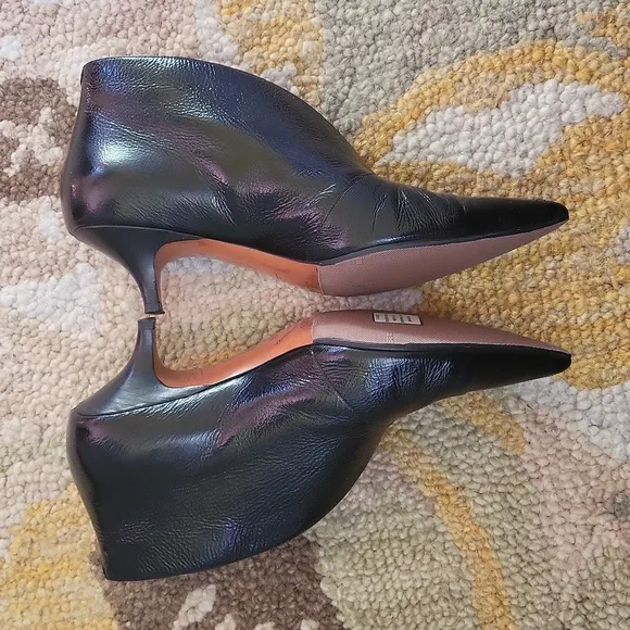 Céline pointy patent ankle boots