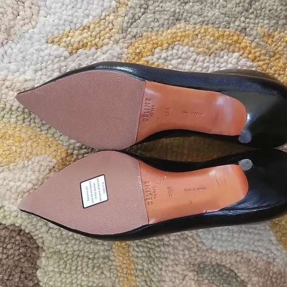 Céline pointy patent ankle boots