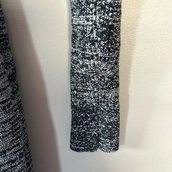 Club Monaco Wool Henley Sweater Dress Size XS Black White Gray