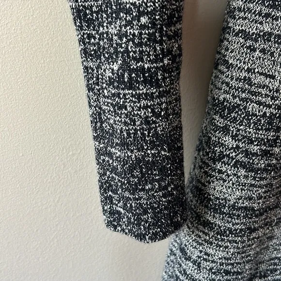 Club Monaco Wool Henley Sweater Dress Size XS Black White Gray