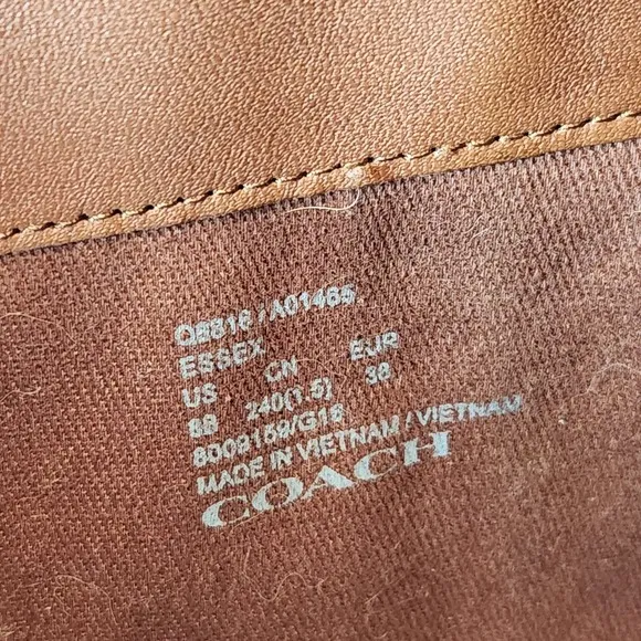 Coach Essex Women Brown Leather‎ TALL Knee High HARNESS Fashion RIDING Boots 8 B