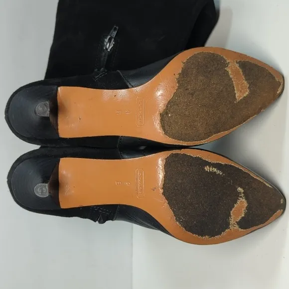 Coach Fara black tall Boots womans size 9 EU 39