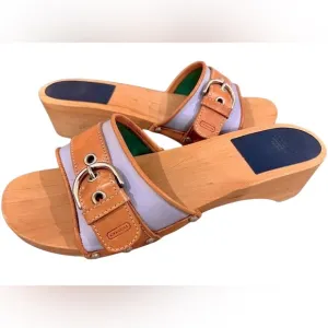 Coach Tan and Gray Women's Sandals
