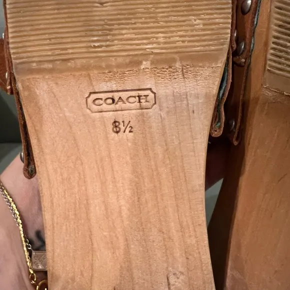 Coach Tan and Gray Women's Sandals