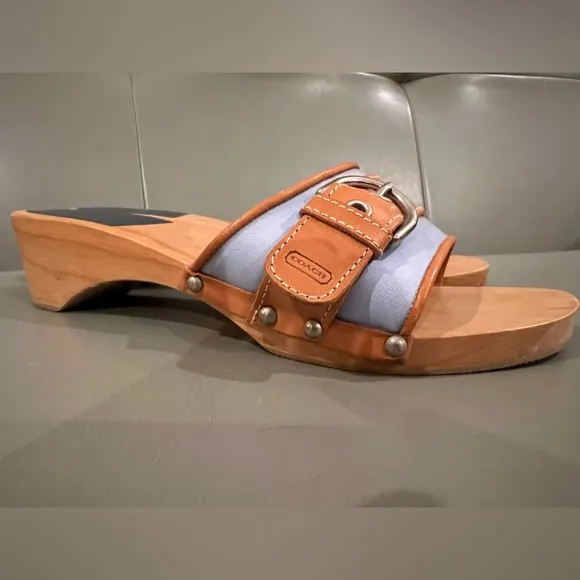 Coach Tan and Gray Women's Sandals