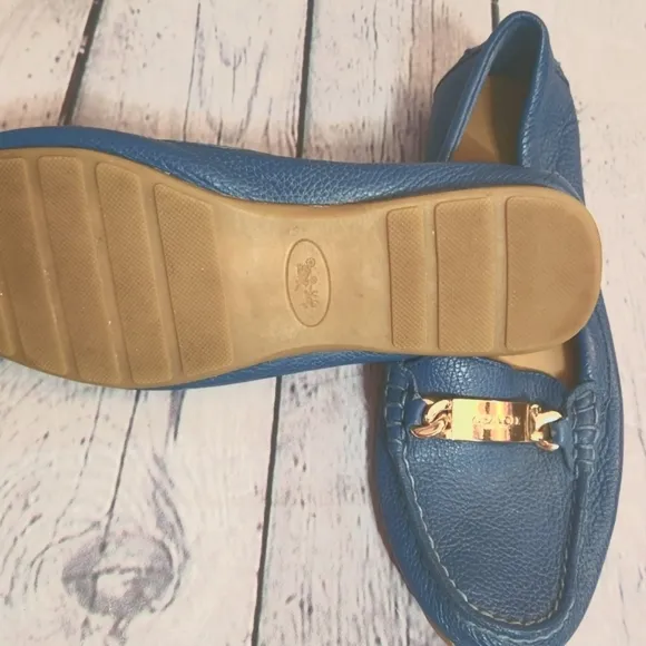 Coach Women's Marley Comfy Elegant Blue Loafers Sz 7.5 NWOB