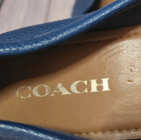 Coach Women's Marley Comfy Elegant Blue Loafers Sz 7.5 NWOB