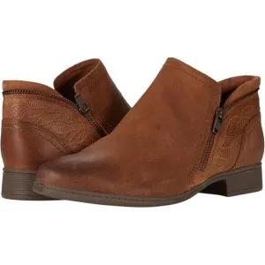 Cobb Hill Crosbie Boots Women's US 8 Tan Leather Block Heel Ankle Bootie ZPO1829