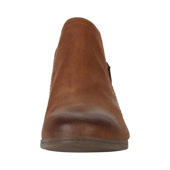 Cobb Hill Crosbie Boots Women's US 8 Tan Leather Block Heel Ankle Bootie ZPO1829