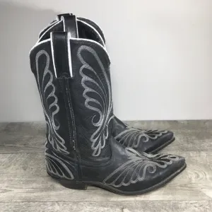 Code West Western Black Black Womens Riding Cowgirl Rodeo Cowboy Boots Size 8.5
