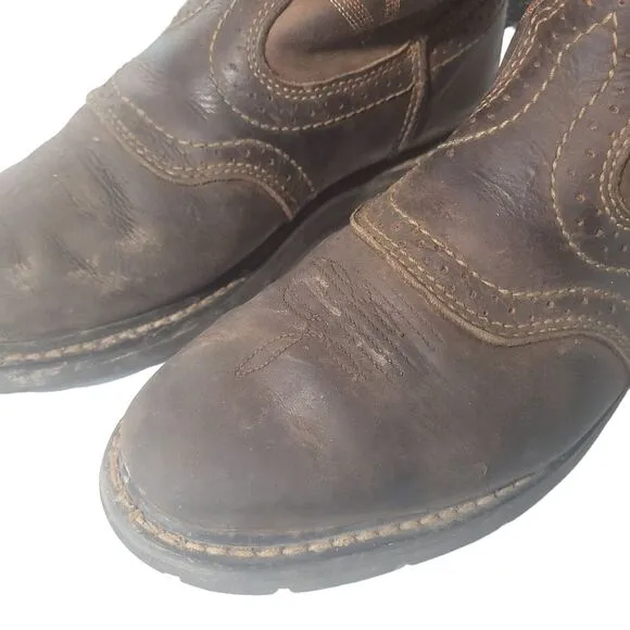 Cody James Saddle Soft Toe Work Boot Dark Brown Men's Size 8.5 D Style C9RR2