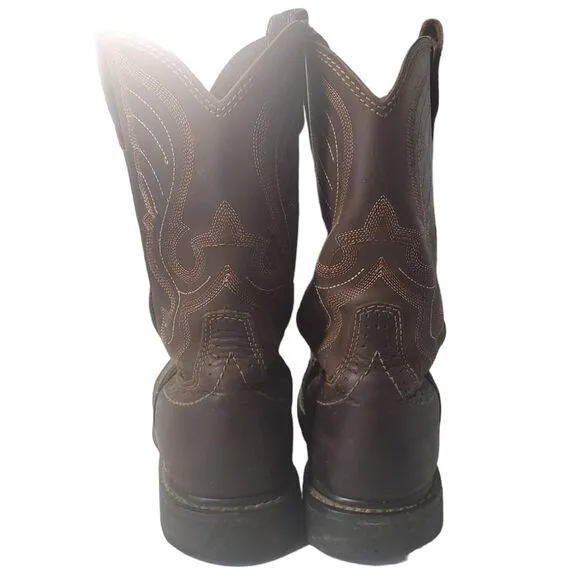 Cody James Saddle Soft Toe Work Boot Dark Brown Men's Size 8.5 D Style C9RR2