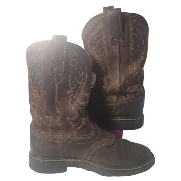 Cody James Saddle Soft Toe Work Boot Dark Brown Men's Size 8.5 D Style C9RR2