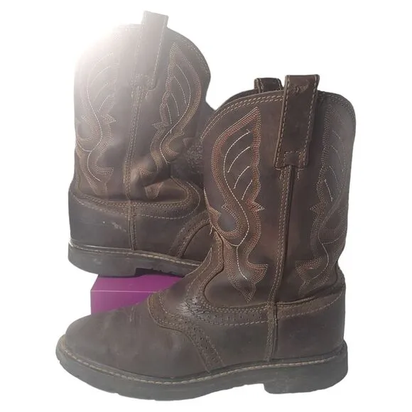 Cody James Saddle Soft Toe Work Boot Dark Brown Men's Size 8.5 D Style C9RR2