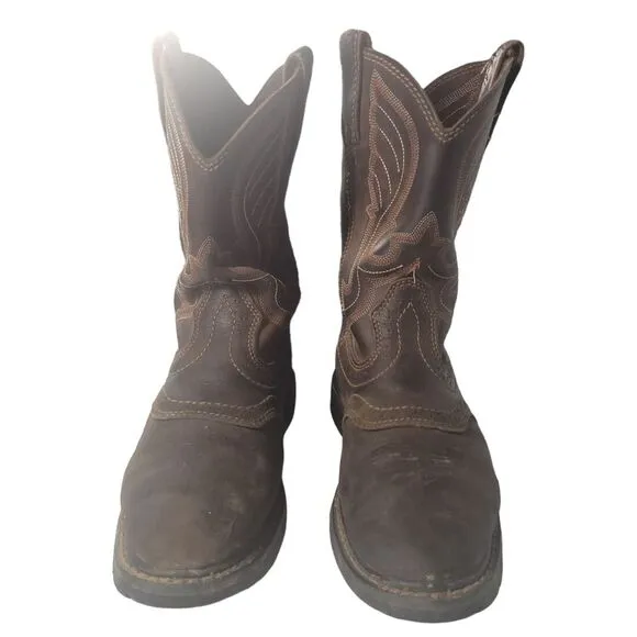 Cody James Saddle Soft Toe Work Boot Dark Brown Men's Size 8.5 D Style C9RR2