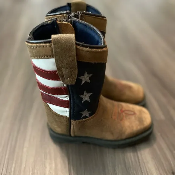 Cody James Toddler Boys' USA Flag Western Boots size 6C
