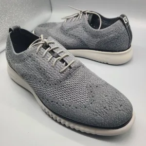 Cole Haan 2.ZEROGRAND Stitchlite Wingtip Oxford Men's Gray Knit Size 9.5 New