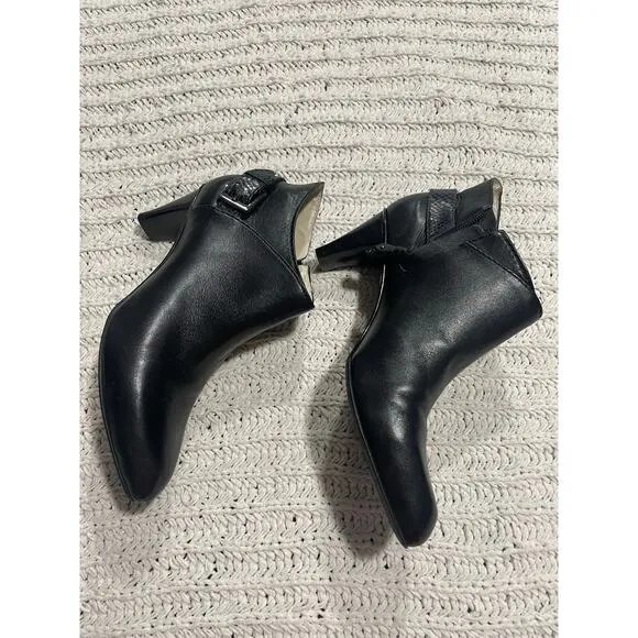 Cole Haan Ankle Boots Women's Size 8 B Made in Brazil Leather R10 D32375 Black