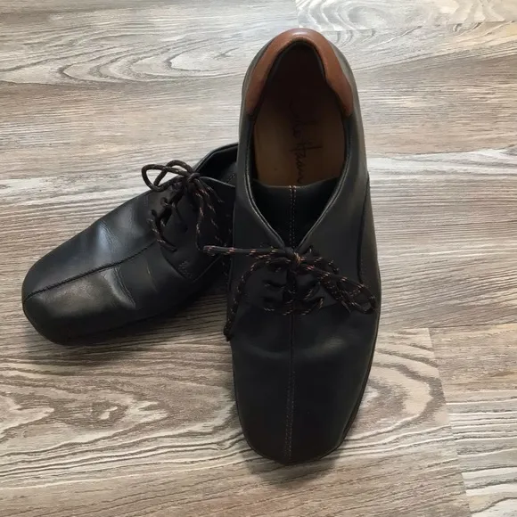 Cole Haan Black Zeno Oxford Lace Up Casual Shoe 10