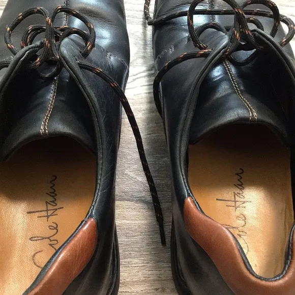 Cole Haan Black Zeno Oxford Lace Up Casual Shoe 10